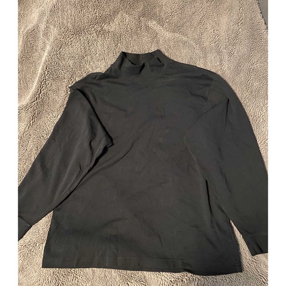 L.L Bean black long sleeve mock turtleneck